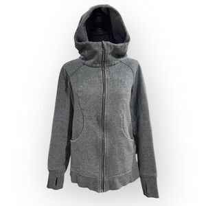 Lululemon Scuba Full Zip Hoodie Heather Gray Women's Size 10